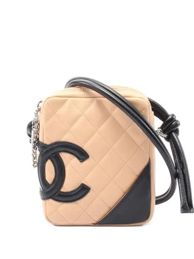 Pre-owned Chanel 2003-2004 Cambon Shoulder Bag In Neutral