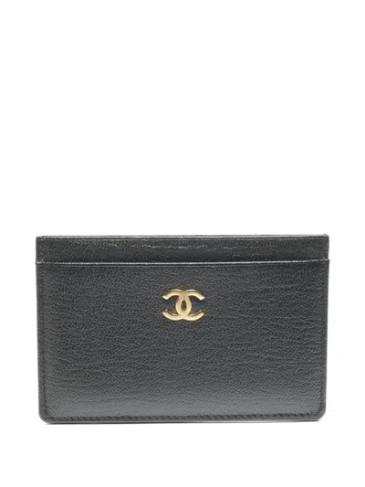 Pre-owned Chanel 2003-2004 Cc Mark Cardholder In Black