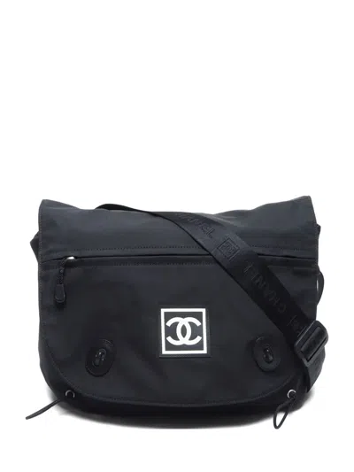 Pre-owned Chanel 2003-2004 Cc Mark Shoulder Bag In Black