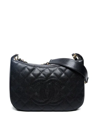 Pre-owned Chanel 2003-2004 Cc Mark Shoulder Bag In Black