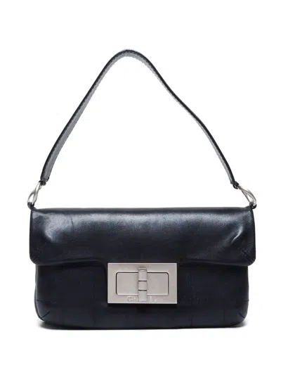 Pre-owned Chanel 2003-2004 Mademoiselle-lock Shoulder Bag In Black