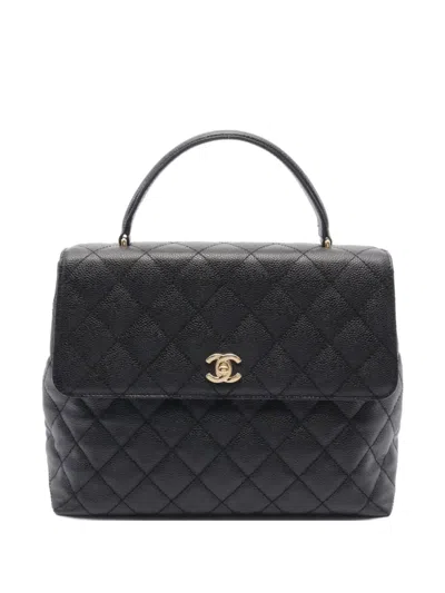Pre-owned Chanel 2003-2004 Matelassé Handbag In Black