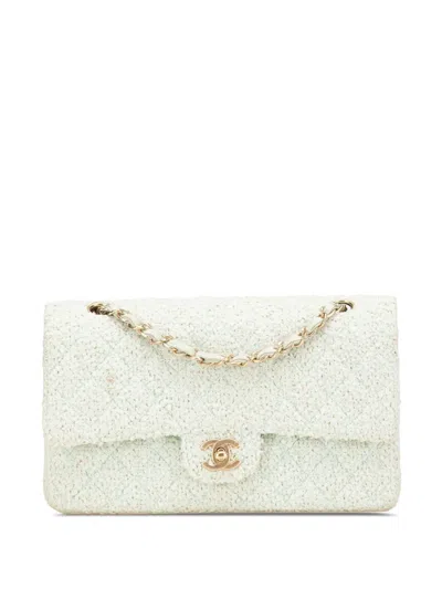 Pre-owned Chanel 2003-2004 Medium Classic Tweed Double Flap Shoulder Bag
