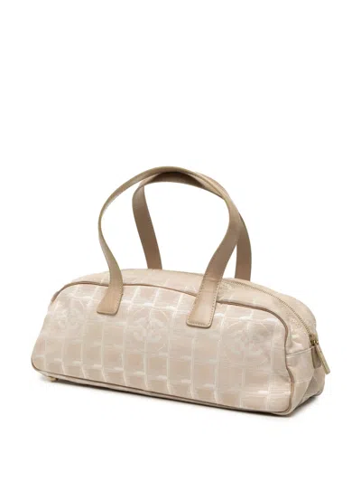 Pre-owned Chanel 2003-2004 New Travel Line Nylon Handbag In Brown