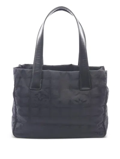 Pre-owned Chanel 2003-2004 New Travel Line Pm Tote Bag In Black