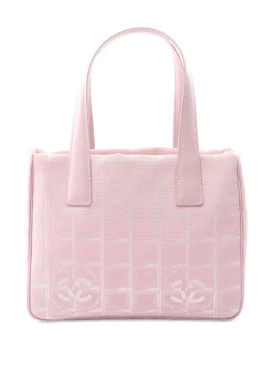 Pre-owned Chanel 2003-2004 New Travel Line Pm Tote Bag In Pink
