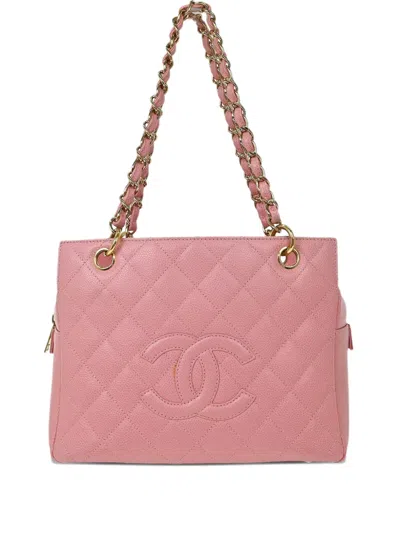 Pre-owned Chanel 2003-2004 Petite Timeless Tote Bag In Pink