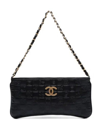 Pre-owned Chanel 2003-2004 Precious Symbols Shoulder Bag In Black