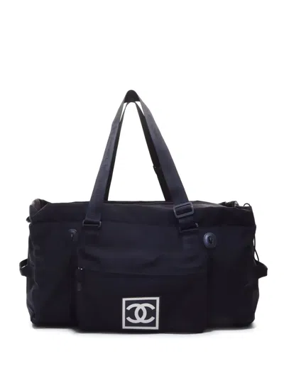 Pre-owned Chanel 2003-2004 Sports Line Duffle Bag In Black