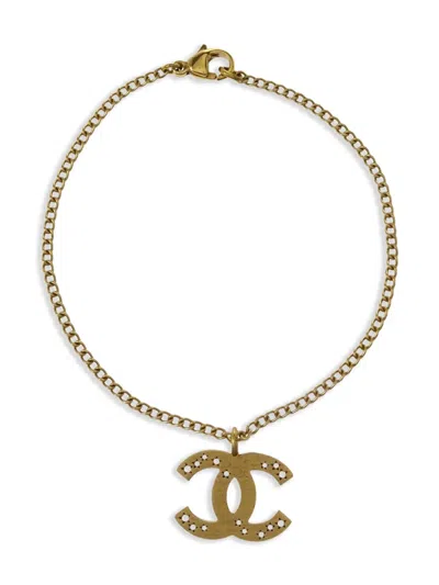 Pre-owned Chanel 2003 Cc Bracelet In Gold