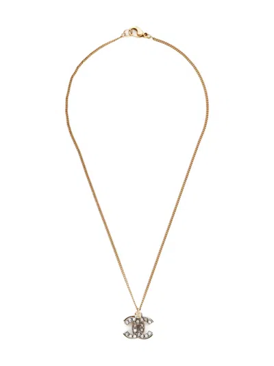 Pre-owned Chanel 2003 Cc Necklace In Yellow
