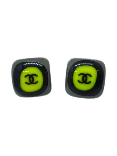 Pre-owned Chanel 2003 Cc Stud Earrings