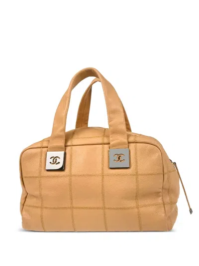 Pre-owned Chanel 2003 Choco Bar Handbag In Neutral