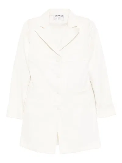 Pre-owned Chanel 2003 Coat In White