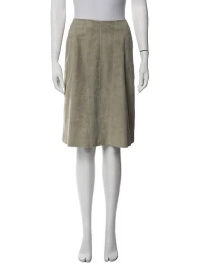 Pre-owned Chanel 2003 Midi Length Skirt In Green