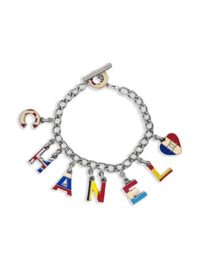 Pre-owned Chanel 2003 National Flag Bracelet In 银色