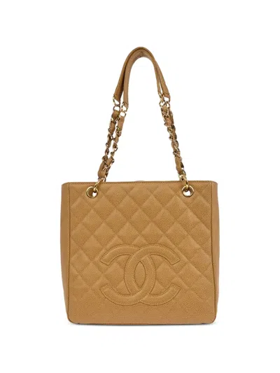 Pre-owned Chanel 2003 Petite Tote Bag In Neutral