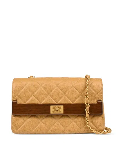 Pre-owned Chanel 2003 Quilted Shoulder Bag In Neutral
