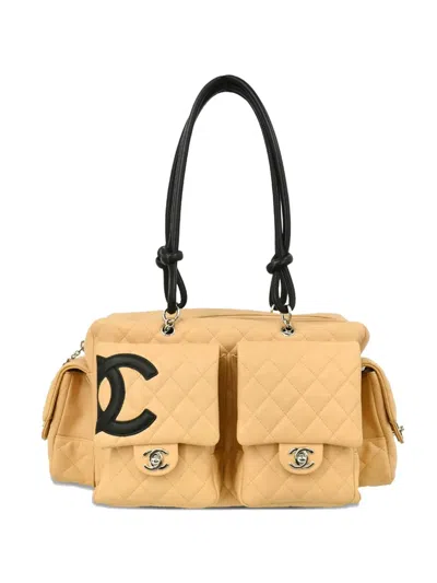 Pre-owned Chanel 2003 Reporter Handbag In Neutral