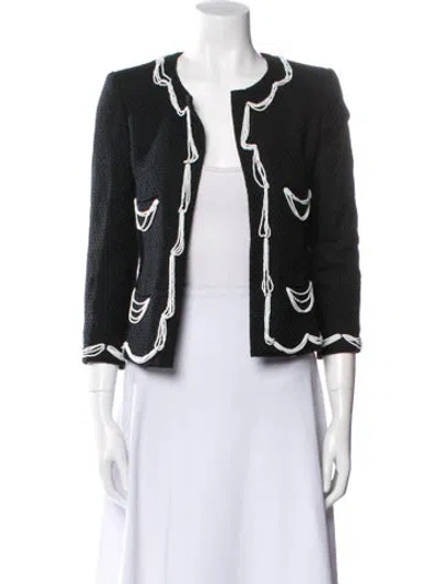 Pre-owned Chanel 2003 Silk Jacket In Black