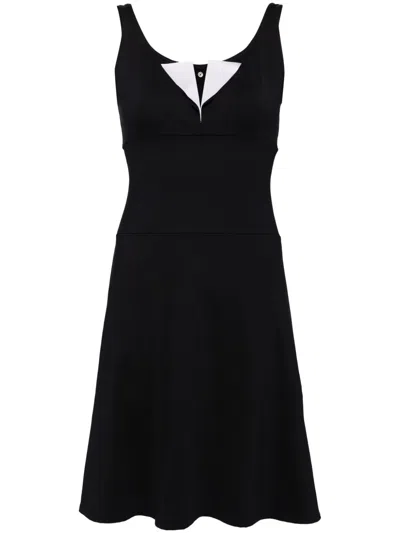 Pre-owned Chanel 2003 Sleeveless A-line Dress In Black