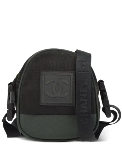 Pre-owned Chanel 2003 Sport Line Crossbody Bag In Black