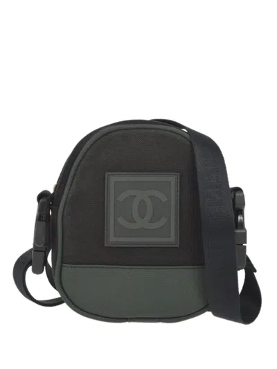Pre-owned Chanel 2003 Sports Line Crossbody Bag In Black