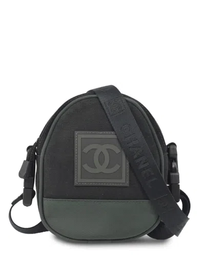 Pre-owned Chanel 2003 Sports Line Shoulder Bag In Black