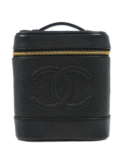 Pre-owned Chanel 2003 Timeless Vanity Handbag In Black