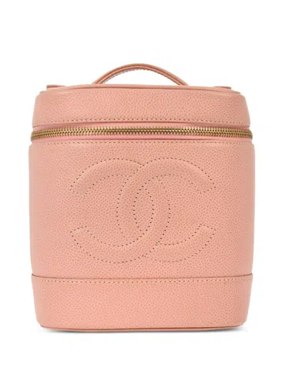 Pre-owned Chanel 2003 Timeless Vanity Handbag In Pink