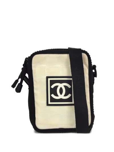 Pre-owned Chanel 2003 Travel Sport Line Shoulder Bag In Neutrals
