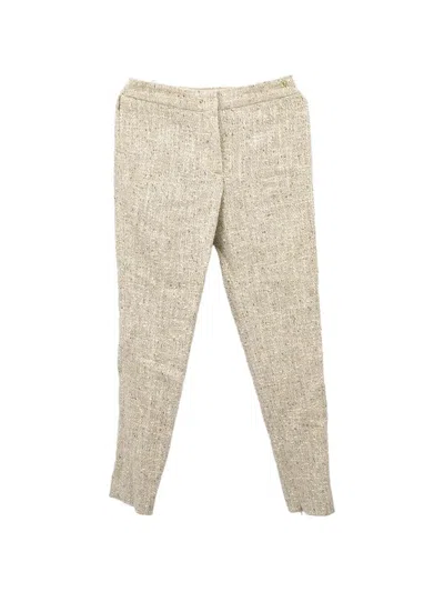 Pre-owned Chanel 2003 Tweed Trousers In Neutrals