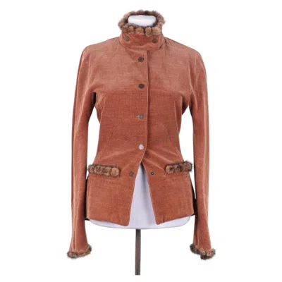Pre-owned Chanel 2003 Vintage  Jacket 03a Cashmere + Mink Size 38 It In Brown