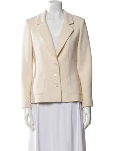 Pre-owned Chanel 2003 Wool Blazer In Neutral