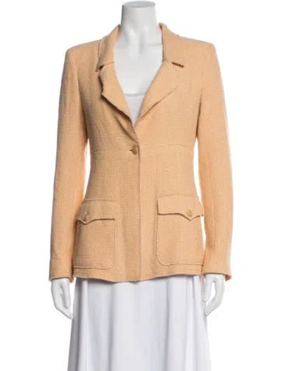 Pre-owned Chanel 2003 Wool Blazer In Orange