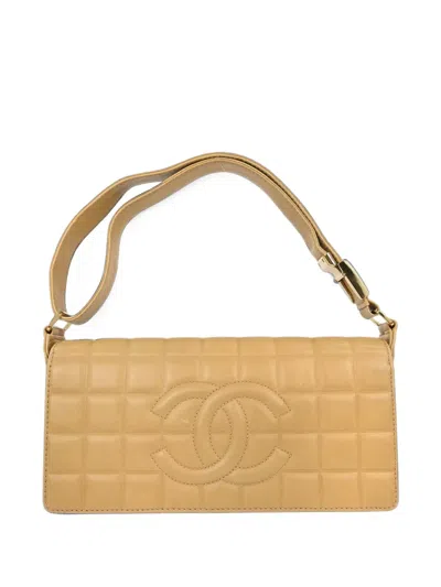 Chanel 2003-2004 Choco Bar Shoulder Bag In Brown