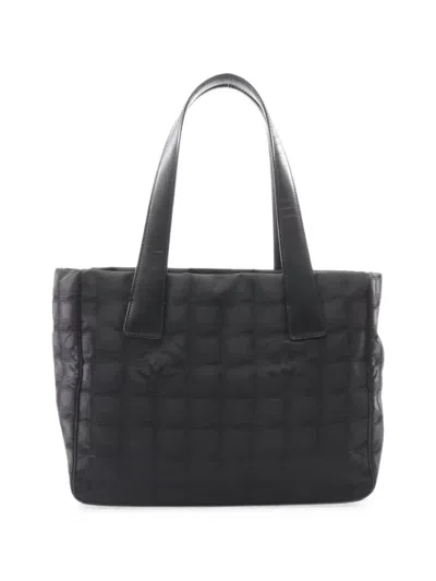 Pre-owned Chanel 2003-2004 New Travel Line Pm Tote Bag In Black