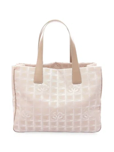 Pre-owned Chanel 2003-2004 New Travel Line Tote Bag In Neutral
