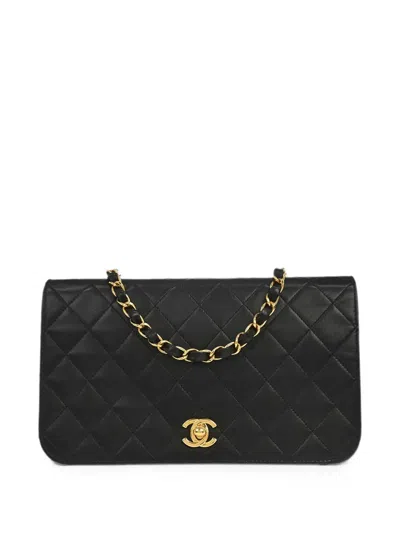 Pre-owned Chanel 2003-2004 Turn-lock Flap Shoulder Bag In Black