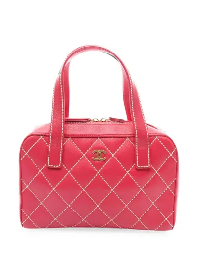 Chanel 2003-2004 Wild Stitch Tote Bag In Pink