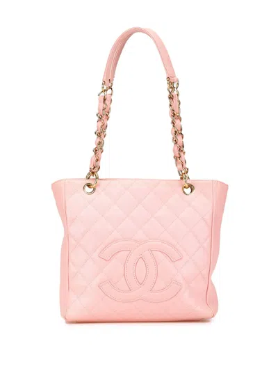 Pre-owned Chanel 2004-2005 Caviar Petite Shopping Tote Bag In Pink