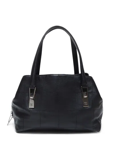 Pre-owned Chanel 2004-2005 Chocolate Bar Shoulder Bag In Black