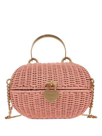 Pre-owned Chanel 2004-2005 Heart-embellishment Tote Bag In Pink