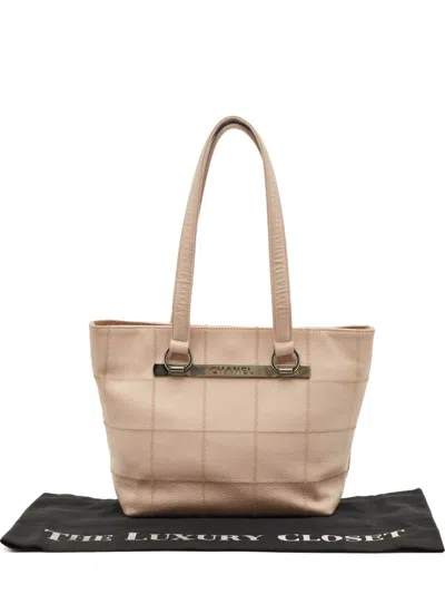 Pre-owned Chanel 2004-2005 Lax Tote Bag In Neutral