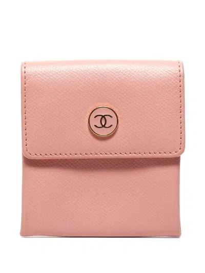 Pre-owned Chanel 2004-2005 Mark Button Coin Purse In Pink