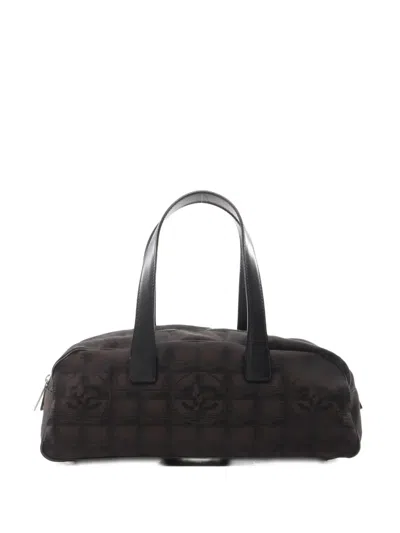 Pre-owned Chanel 2004-2005 New Travel Line Handbag In Brown