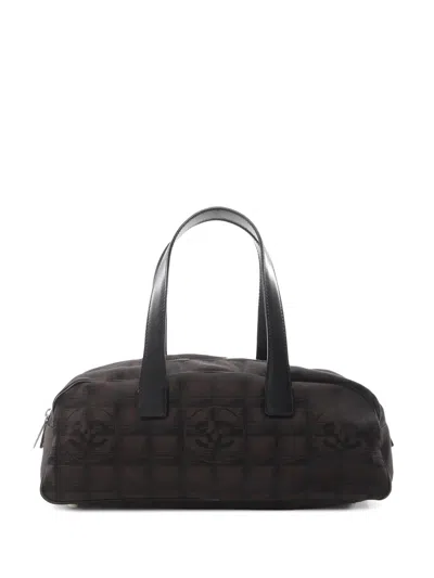 Pre-owned Chanel 2004-2005 New Travel Line Nylon Handbag In Brown