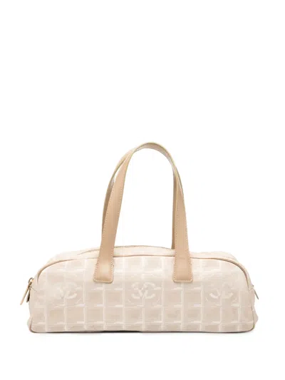 Pre-owned Chanel 2004-2005 New Travel Line Nylon Handbag In Brown