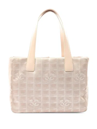 Pre-owned Chanel 2004-2005 New Travel Line Nylon Tote Bag In Pink