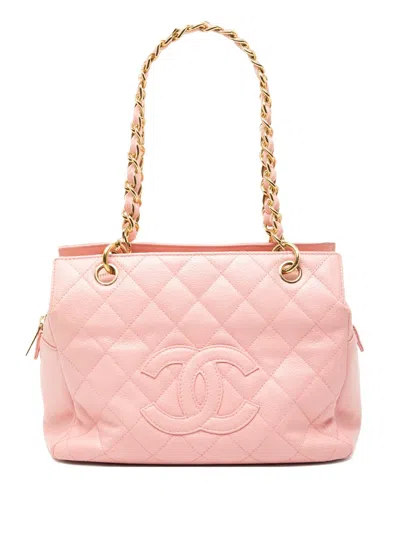 Pre-owned Chanel 2004-2005 Petite Caviar Timeless Tote Bag In Pink